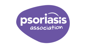 Psoriasis Association logo in a purple oval