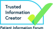 PIF TICK logo – A PIF TICK with the text Trusted Information Creator, Patient Information Forum