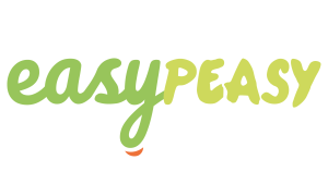 EasyPeasy in green and light green text