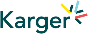 Karger logo with stylised coloured lines in yellow, teal, light blue, and red forming a starburst shape.