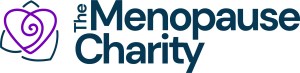 A drawing of a flower and the text 'The Menopause Charity'