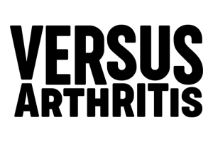 The words Versus Arthritis in bold black letters on a white background.