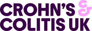 Crohn’s & Colitis UK logo in purple text with a pink ampersand symbol.