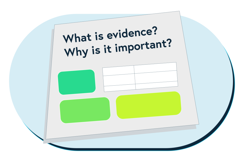 A simple illustration of the evidence guide.